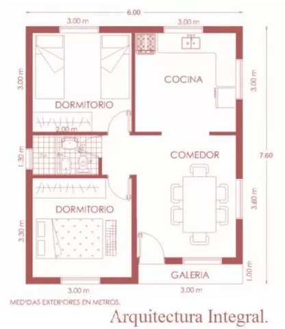 Construcción de viviendas: 45,50 m2 (Superficie construida) — foto 2
