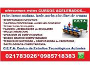 ofrezco cursos ACELERADOS como: CAJERA-AUX.CONTABLE-SECRETARIADO-INFORMÁTICA y otros