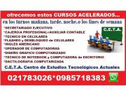 ,,,,,,cursos ACELERADOS...p/ INFORMÁTICA-AUXILIAR CONTABLE-CAJERO-SECRETARIADO y otros mas