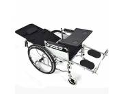 silla de ruedas con opción sanitaria y relajación de espalda
