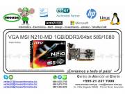 VGA MSI N210-MD 1GB/DDR3/64 BIT 589/1080
