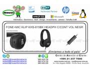 FONE+MIC KLIP KHS-815BK HEADPH C/CONT VOL NEGR