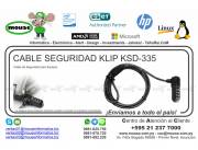CABLE SEGURIDAD KLIP KSD335