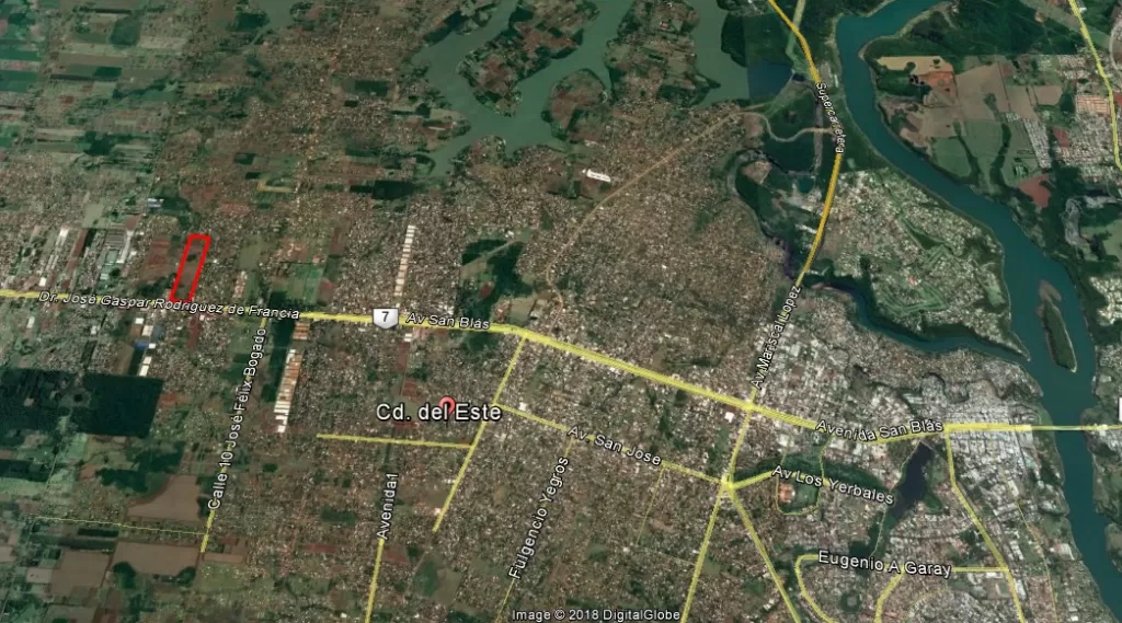 NEGOCIABLE. VENDO PROPIEDAD DE 25 HECTAREAS SOBRE RUTA N° 7 KM 11 ACARAY CDE — foto 2