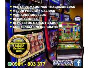 tragamonedas Paraguay reparaciones repuestos Rockolas, Arcades servicio a domicilio