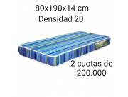 COLCHON INMAPOL DE 1 PLAZA DENSIDAD 20 !! FINANCIO SOLO CON TU CEDULA !!