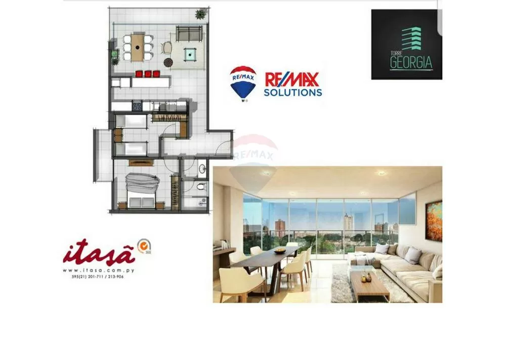 VENDO DEPARTAMENTOS A ESTRENAR EN TORRE GEORGIA (ASUNCION ZONA MULTIPLAZA) — foto 2