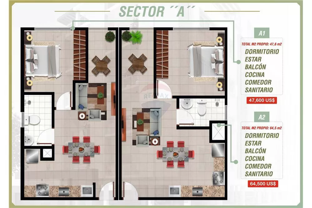 DEPTO.DE 1 DORMITORIO 51.60 M2 EDIF. LOS HEROES. — foto 3