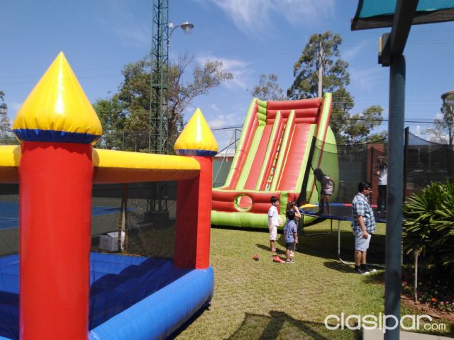 Fiestas / Eventos - Alquiler de globo loco - Tobogan gigante - pororo algodon de azucar- baile just d play 4