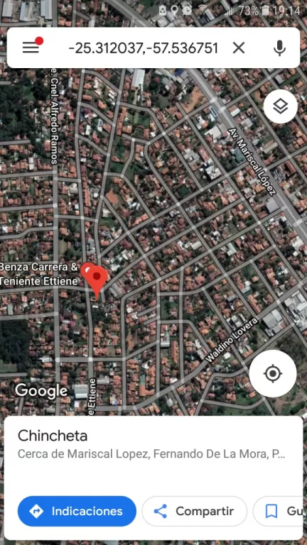 Terreno 367 mts2. Fernando de la Mora Zona Norte. Cerca de Avda Mcal Lopez — foto 2