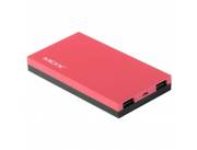 Cargador portátil MOX Pocket P1240 de 12.000 mAh con 2 salidas – rosa