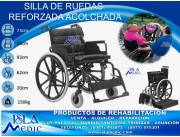 SILLA DE RUEDAS REFORZADA ACOLCHADA