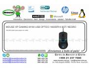MOUSE HP GAMING M100 USB OPTICO 1600DPI/4 BOT/ NEGRO