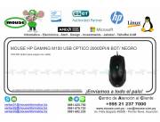 MOUSE HP GAMING M150 USB OPTICO 2000DPI/6 BOT/ NEGRO