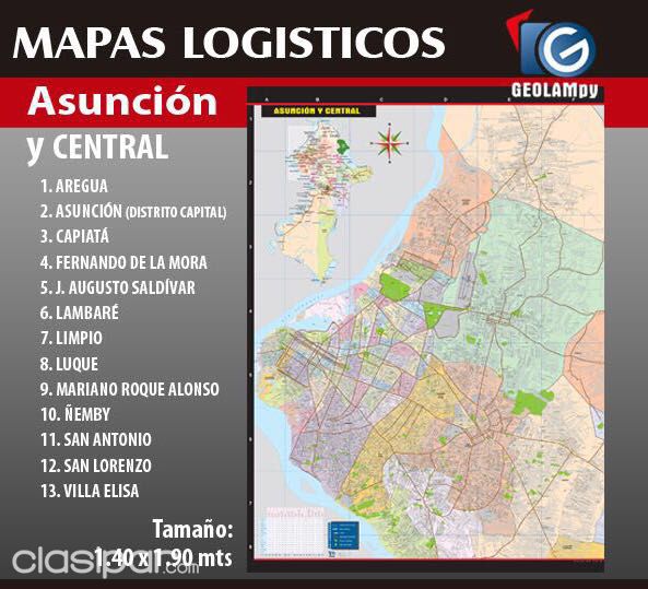 Mapas Del Paraguay 2020 Con Las 22 Nuevas Rutas 809451 Clasipar Com En Paraguay