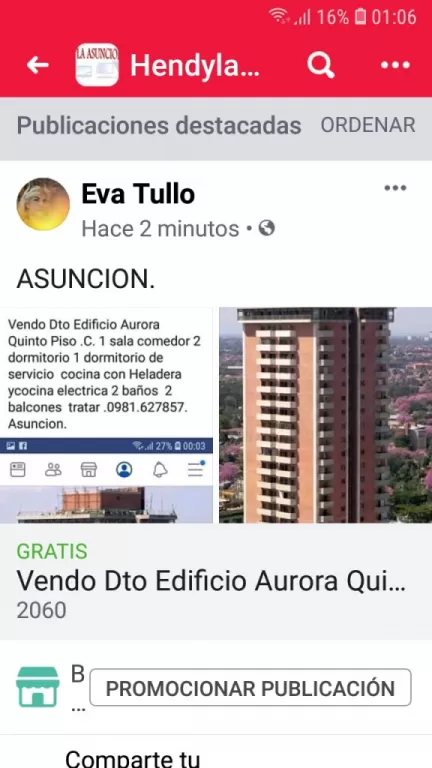 VENDO DEPARTAMENTO sobre Caballero y Eligio Ayala — foto 3