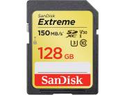 Memoria SD SanDisk 128GB Extreme SDXC - C10, U3, V30, 4K UHD (Nueva) Nikon Canon Sony