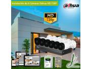 Instalación de 6 cámaras de 720P Dahua - 12 meses de garantía