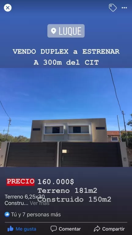 VENDO HERMOSO DUPLEX A ESTRENAR EN LUQUE ZONA CIT COD 2363 — foto 2