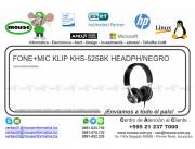 FONE+MIC KLIP KHS-525BK HEADPH/NEGRO
