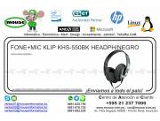 FONE+MIC KLIP KHS-550BK HEADPH/NEGRO