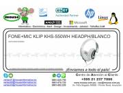 FONE+MIC KLIP KHS-550WH HEADPH/BLANCO