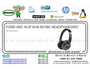 FONE+MIC KLIP KHS-851BK HEADPH/NEGRO