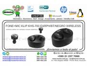 FONE+MIC KLIP KHS-700 EARPH/BT/NEGRO WIRELESS