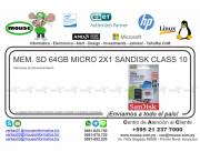 MEM. SD 64GB MICRO 2X1 SANDISK CLASS 10