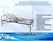 CAMA HOSPITALARIA DE 2 MOVIMIENTOS MANUAL IMPORTADA