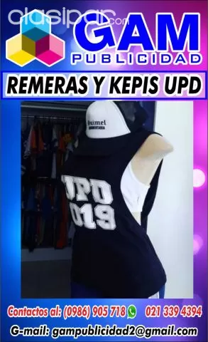 REMERAS Y KEPIS PARA UPD COMBO 38.000 1481762 Clasipar en