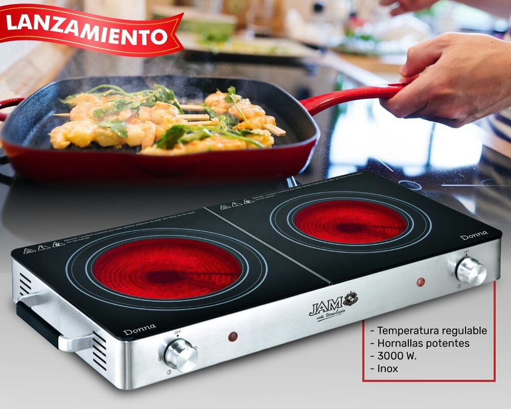 PLACA VITROCERAMICA JAM DE 2 HORNALLAS !! NUEVOS CON GARANTÍA !! DELIVERY  SIN COSTO !! #1495829 | Clasipar.com en Paraguay