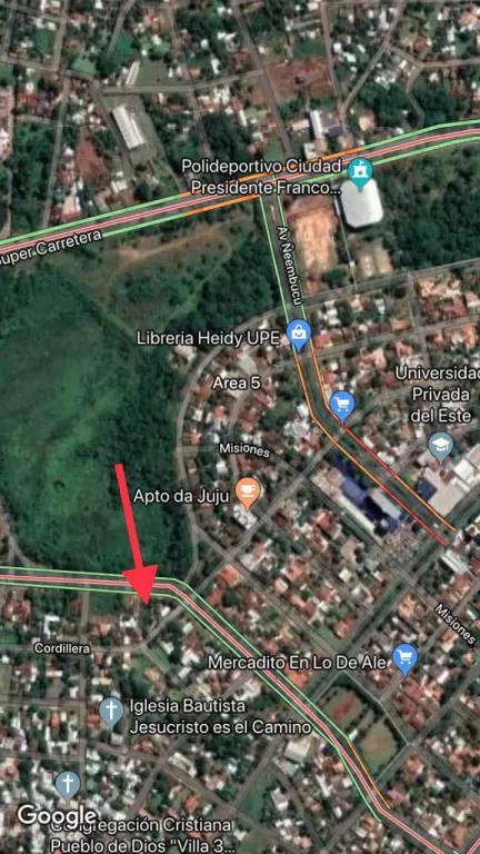 VENDO TERRENO EN PRESIDENTE FRANCO ZONA ÁREA 5 — foto 2