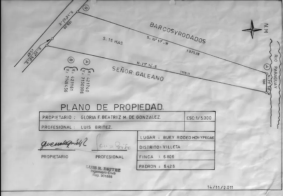 Vendo terreno de 16 Ha sobre el rio Paraguay en Villeta — foto 2