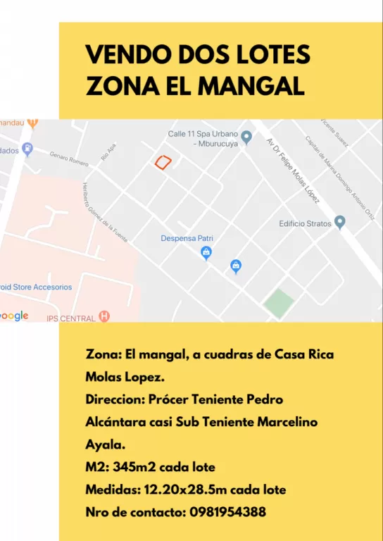 VENDO DOS LOTES ZONA EL MANGAL — foto 2