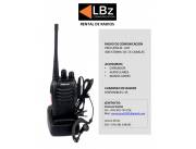 ALQUILER DE RADIOS DE COMUNICACION (WALKIES)