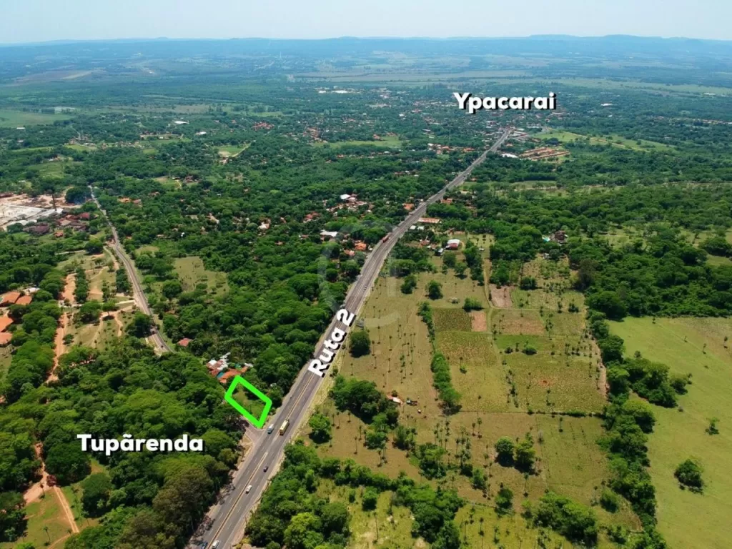 VENDO Terreno SOBRE RUTA 2 (Ypacaraí) FRENTE AL ACCESO A TUPARENDÁ EN ESQUINA — foto 3