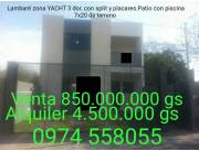 VENDO COQUETO DUPLEX CON PISCINA EN LAMBARÉ ZONA YACHT!!P/ INVERSIÓN YA ESTA ALQUILADO!