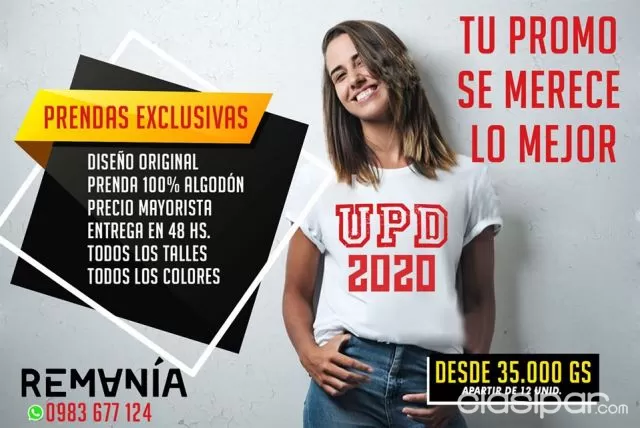 REMERAS UPD 2020 PARA QUE TU FIESTA SEA EPICA 1552054 Clasipar