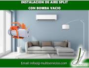 Instalación de Aire Acondicionado tipo Domiciliario y Comercial con garantia de 1 Año