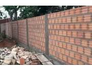 CONSTRUYO MURALLA DE LADRILLOS HUECOS A MUY BUEN PRECIO