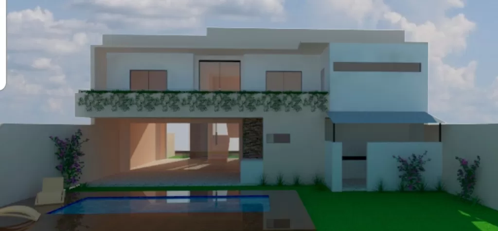 LUQUE (CONMEBOL): 360M2, ELEGANTE RESIDENCIA A ESTRENAR, 4 DORMITORIOS, JARDÍN, PISCINA. — foto 3