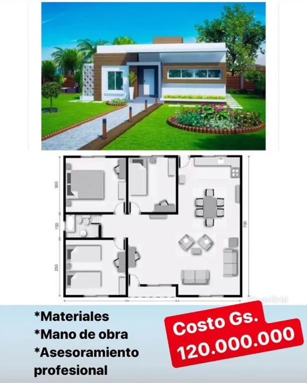 Hermosa casa a construir, diseño minimalista! — foto 2