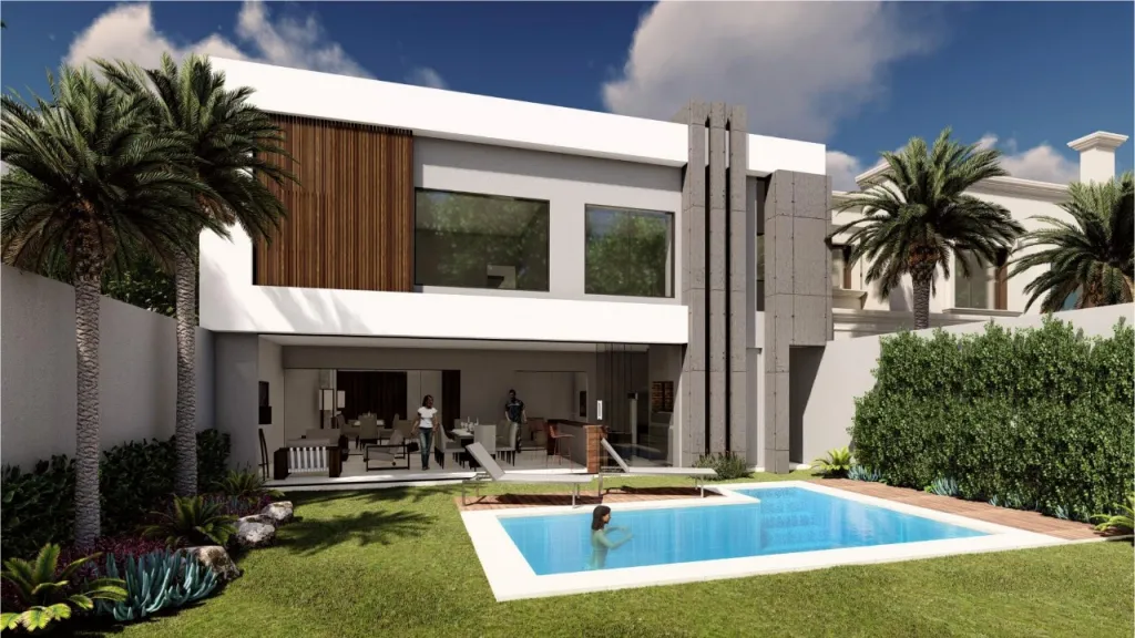MBURUCUYÁ: ELEGANTE RESIDENCIA MINIMALISTA A ESTRENAR, 571M2, — foto 2