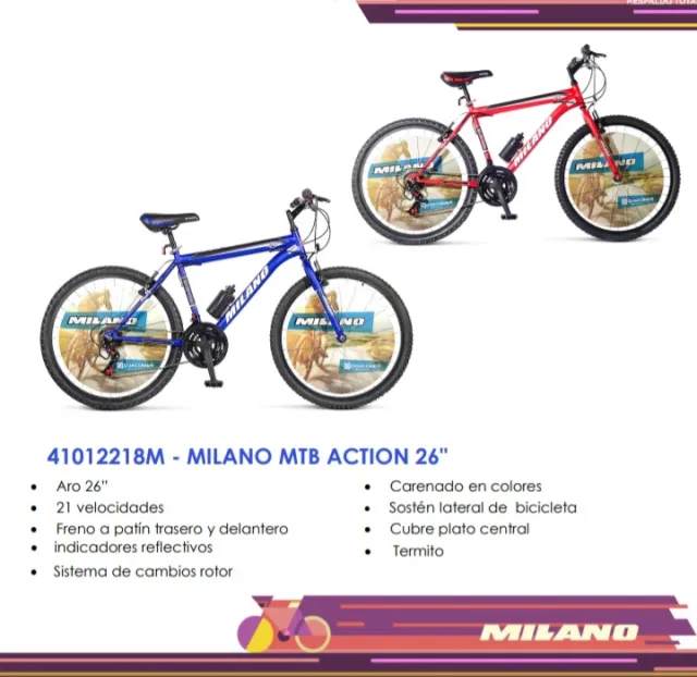 Bicicleta milano discount action aro 26