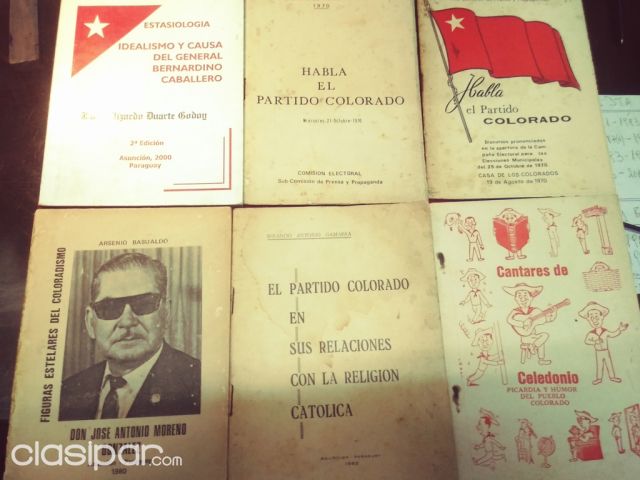 VENTA DE LIBROS DE POLITICA PARTIDO COLORADO ALFREDO STROESSNER - FELIX ARGAÑA #1655354 | Clasipar.com en Paraguay