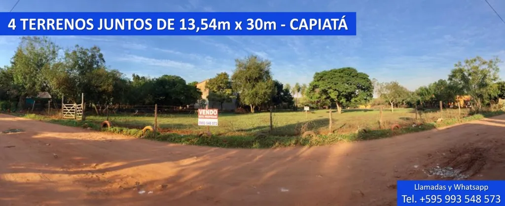 VENDO EN OFERTA 4 TERRENOS JUNTOS EN CAPIATÁ A 2 CUADRAS DE CAMINO ASFALTADO — foto 2