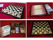 Conjunto de Ajedrez, Damas, Backgammon, Dominó y Cribbage