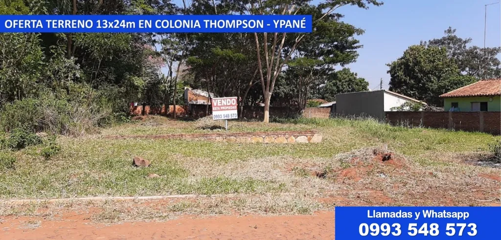 VENDO EN OFERTA TERRENO EN YPANÉ, SOBRE EMPEDRADO A 5MIN DEL ASFALTO — foto 2