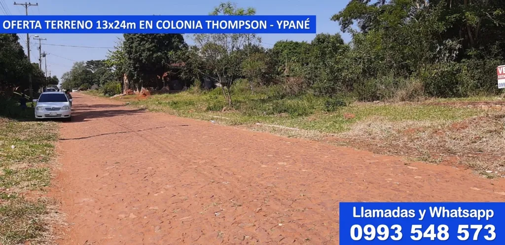 VENDO EN OFERTA TERRENO EN YPANÉ, SOBRE EMPEDRADO A 5MIN DEL ASFALTO — foto 3